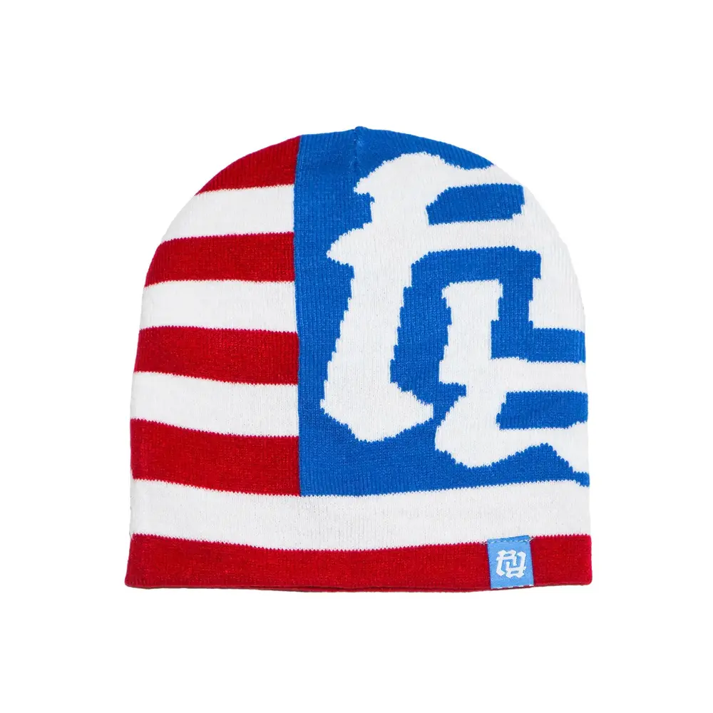 93691caf4a1e440a819b563d88a9a097 Kankan Really Rich Amerrican Beanie Red/White/Blue